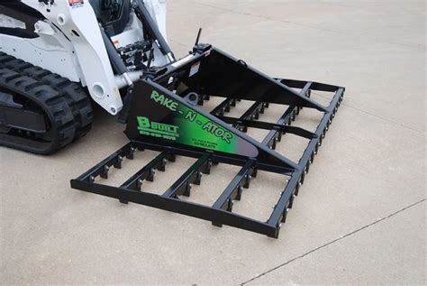 skid steer dirt rake|skid loader rake attachments.